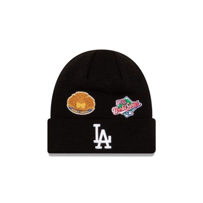 Los Angeles Dodgers Gorra | New Era MLB World Series Patch Cuff Knit Beanie Mexico - Azules